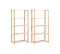 vidaXL Étagères de stockage 5 étagères 2 pcs. 80×38×170cm pin massif 250kg