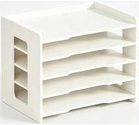 éTagèRes Extra Larges pour Papier A3, IdéAles pour Le Bureau et L'éCole, éTagèRes de Bureau Blanches pour Dossiers Suspendus, Porte-Revues et Trieur à Courrier(4-B)