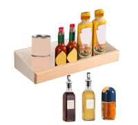 Étagères flottantes de cuisine murales | Étagère murale en bois - Support mural pour présentoir de salle de bain, support décoratif pour bouteille de vin, épices pour salon