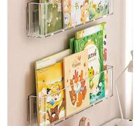 Étagères flottantes en acrylique, étagère murale transparente sans perçage nécessaire, étagère murale pour couloir pour livres, magazines, décorations 1 pc,2 pièces,3 pièces,Adhésif spécial sans coutu