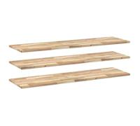 Étagères flottantes en bois d'acacia - vidaXL - 120x40x2 cm - Naturel - Non traité - 3 pièces - Rectangulaire