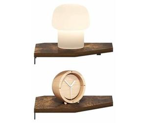 Étagères flottantes Furinno Rossi Hexagon, étagère murale de présentation, pin ambré, lot de 2