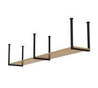 Étagères flottantes pour cuisine et bar, casier à vin en bois massif et métal, étagère de rangement décorative pour assiettes et plantes, étagère moderne, 100 x 30 x 50 cm