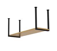 Étagères flottantes pour cuisine et bar, casier à vin en bois massif et métal, étagère de rangement décorative pour assiettes et plantes, étagère moderne, 100 x 30 x 50 cm