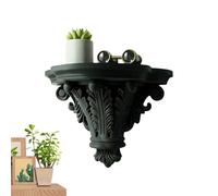 Étagères flottantes Rangement moderne très résistant | Étagères murales d'angle noires pour salon, cuisine, salle de bain, appartement, ferme, hôtel, jardinière,