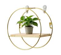 Étagères flottantes robustes, support de rangement de forme ronde, 3 étagères murales avec support solide, étagère de rangement en bois durable, présentoir avec design moderne, organisateur mural pour