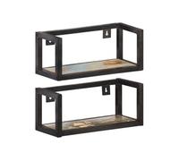 vidaXL Étagères murales 2 pcs 40 cm Bois de récupération massif 320668