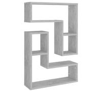 Étagères murales 2 pcs gris béton 50x15x50 cm bois d ingénierie
