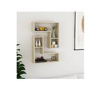 Vidaxl Etagères Murales 2 Pcs Chêne Sonoma 50x15x50 Cm Aggloméré Multicolore