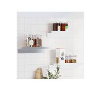vidaXL Étagères murales 3 pcs argenté acier inoxydable, étagère flottante, étagère murale d'exposition, panneau d'étagère, 30270 Argent G