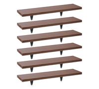 Etagères murales - Maclean - MC-331 - 6 pcs - 8kg max - MDF noyer - 430x114mm