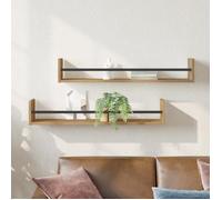 vidaXL Étagère murale 2 pcs Chêne artisanal 80x16x14 cm – Moderne, gain de place