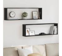 Étagères Murales Cube Supports Suspendues 2 pcs Blanc Bois d'Ingénierie vidaXL