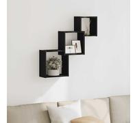 vidaXL Étagères murales cubiques en chêne noir 68 x 15 x 68 cm bois d'ingénierie