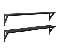 vidaXL Étagères Murales 2 pcs Chêne Noir 80 x 15 x 15,5 cm, Étagères murales Modernes, durables, rectangulaires pour Salon, Gain de Place, Chics et Pratiques