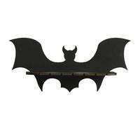 Étagères murales en forme de chauves-souris - Écran flottant gothique en bois, étagère esthétique rustique en bois | Rangement décoratif résistant pour Halloween Home Bedroom Li
