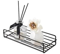 Étagères murales en métal 27 x 5 x 11,1 cm | Étagère de douche, support de | shampooing | Organiseur de salle de bain peu encombrant pour articles de toilette, savon et