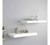 Étagères murales flottantes 2 pcs blanc 50x23x3,8 cm MDF Blanc G