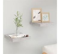 vidaXL Étagères murales flottantes 2 pcs Gris béton MDF 23 x 23,5 x 3,8 cm