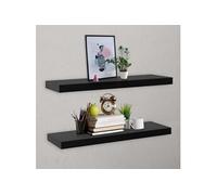 vidaXL Étagères murales flottantes 2 pcs Noir 100x20x3,8 cm