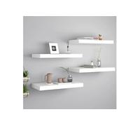 vidaXL Étagères murales flottantes 4 pièces Blanc MDF 50x23x3,8 cm