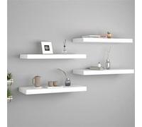 vidaXL Étagères murales flottantes 4 pcs blanc 60x23,5x3,8 cm MDF