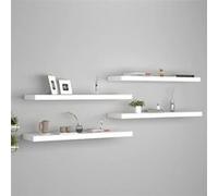 Étagères murales flottantes 4 pcs blanc 90x23,5x3,8 cm MDF Blanc G