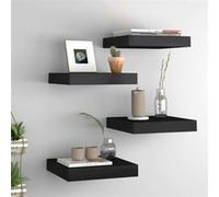 vidaXL Étagères murales flottantes 4 pcs MDF 23×23,5×3,8 cm Noir