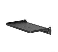 Étagères murales flottantes blanches sans perçage - Étagère de rangement en métal antirouille pour douche, chambre à coucher, bureau, décoration d'intérieur, 30,5 cm de long (noir)