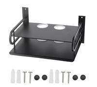 Étagères murales flottantes en métal à 2 niveaux pour console AV TV Box | Étagères AV flottantes 11x8,3pouces,étagère murale pour projecteur DVD,support centre divertissement flottant sous télévision