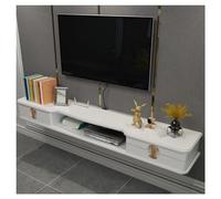 Étagères murales flottantes en métal multi-couches à suspendre, étagère lumineuse, support TV, console multimédia pour la maison et le bureau