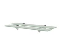 vidaXL 2X Etagères Murales Etagères Suspendues Etagères Flottantes Salon Chambre à Coucher Salle de Bain Maison Intérieur Verre 60x10 cm 8 mm