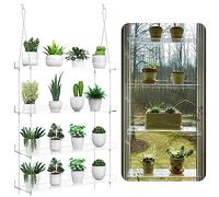 Étagères Transparentes à Suspendre pour fenêtres, 4 Niveaux en Acrylique pour fenêtre de Cuisine, Jardins d'intérieur, Fleurs, Plantes Grasses, Herbes, semis et Pots de Plantes