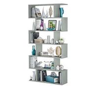Etagre polyvalente en panneau de particules mlamin coloris gris bton - Hauteur 192 x Longueur 80 cm x Profondeur 24 cm --