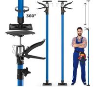 Étai - TECTAKE - Lot de 2 étais téléscopiques de soutien à gâchette réglables de 115 cm à 290 cm - Bleu