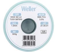 Weller WSW SC L0 (T0051387899) Fil De Soudage Sans Plomb, Ø 1,0mm, Alliage Sn99.3Cu0.7, Teneur De L'écoulement 3,5% 500g