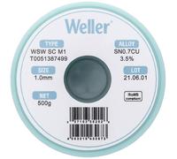 Étain à souder sans plomb Sn0,7Cu 1 mm Weller WSW SC M1 bobine 500 g
