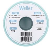 Étain à souder sans plomb Sn3,0Ag0,5Cu 0.8 mm Weller WSW SAC L0 bobine 500 g
