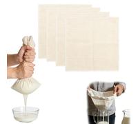 Étamine Alimentaire 4pcs - Torchons à Fromage Réutilisables 50x50cm & 60x60cm - Filtre à Lait, Fromage, Jus, Tofu, Yaourt, Facile à Nettoyer et Durable