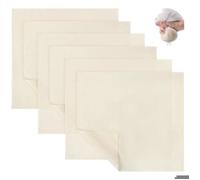Étamine Alimentaire 50x50cm - 5 Pièces Lavables Réutilisables Non Blanchi pour Filtre Jus & Cuisine