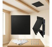 Étanche Panneau d’Accès Trappe de Visite pour Cloison Sèche, Électrique, Plomberie et Grenier, Métal Trappe d'inspection pour Regard Compteur d’Eau Amovible pour Mur Ou Plafond(Black,200x450 mm)
