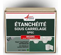 Étanchéité Douche sous Carrelage et Béton Ciré, Kit - ARCASPEC 5 m² | Résine et Bande de Renfort, Imperméabilise sous Carrelage, Béton Ciré, Galets, Souple et Résistante - Arcane Industries