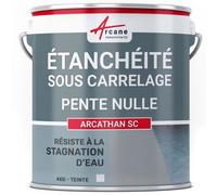 Etanchéité sous carrelage dalle sous plot pente nulle terrasse plate balcon membrane résine polyuréthane ARCATHAN SC Gris 4 Kg