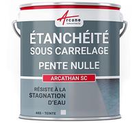Etanchéité sous carrelage dalle sous plot pente nulle terrasse plate balcon membrane résine polyuréthane ARCATHAN SC Gris 4 Kg