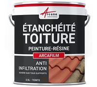 Étanchéité Toiture : Peinture résine d'étanchéité ARCAFILM pour Toit et Tuile - 2.5 L Brun - ARCANE INDUSTRIES