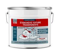 PRO COM Étanchéité transparente polyuréthane - Résine d'étanchéité transparente toiture, véranda, verrière, serre 10 litres