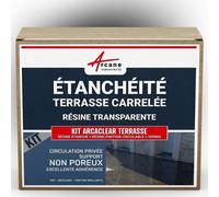 étanchéité transparente terrasse carrelée résine produit translucide carrelage balcon Transparent - Finition Brillante 5m², circulation privée, support non poreux