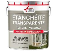 Étanchéité Transparente Véranda, Tuile, Verre, Polycarbonate 10 L | Résine Étanchéité Transparente, Toitures, Verre, Polycarbonate, Ne Jaunit Pas, Laisse Respirer, Répare - Arcane Industries