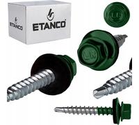 ETANCO Vis autoperceuses Vis à tôle trapézoïdale RAL 6005 4,8 x 35 mm 250 pcs.