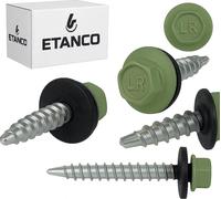 ETANCO Vis autoperceuses Vis à tôle trapézoïdale RAL 6011 4,8 x 50 mm 100 pcs.